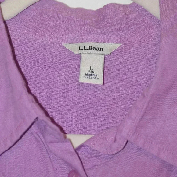 VINTAGE LL BEAN LINEN BLOUSE - Picture 3 of 5